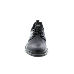 The Rieker 14454-01 - Black is your everyday shoe for all of your adventures. Styled with a round toe and an elasticized upper, it's easy to get on and off. Neoprene and man-made leather uppers keep feet comfy and warm during the cold winter months. The soft footbed ensures all-day comfort for those long days of exploring! So lace up and go!