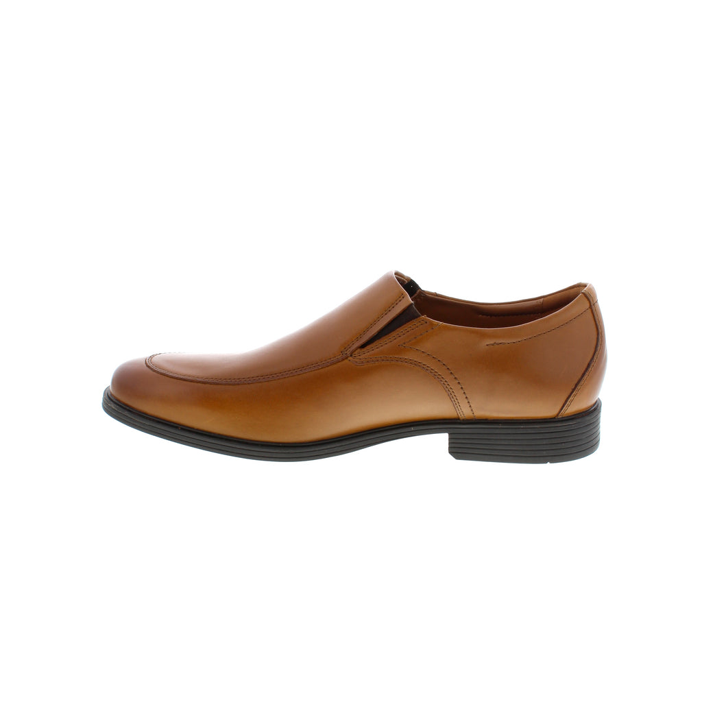 Clarks Whiddon Step Slipper voor heren, zwart leder, 41 EU Breed