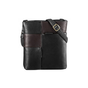 The Derek Alexander AX-5501 in Black/Brown is crafted with premium, oil-tanned Axis leather for exceptional softness. The top zip design features numerous pockets for convenient storage and a stylish look. Perfect for quick access to your daily essentials.