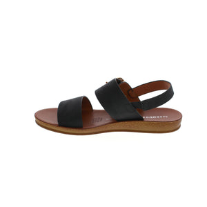 Feast your eyes on the sleek, finished finesse of the Doto flat sling back! This double strap design provides a comfortable fit for all your summer activities, with an elasticized insert that makes slipping the shoes off a breeze. Cap it off with a chic statement buckle so you can enjoy long nights out in style.
