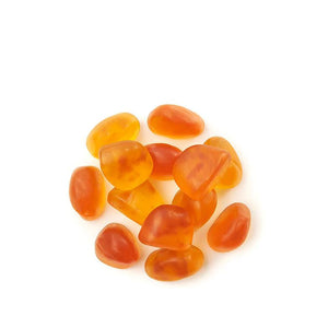 Indulge in Squish Candies' Mango Maracuja, bursting with real fruit pieces and juice from mango, safflower, and passion fruit. These gummies are perfect for snacking, topping desserts, or adding a juicy twist to your favorite treats. Enjoy the delicious benefits of real fruit without the hassle of scooping or peeling.
