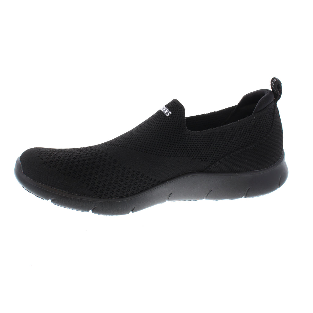 Skechers Arch Fit Refine Don`t Go Black Sole City Shoes