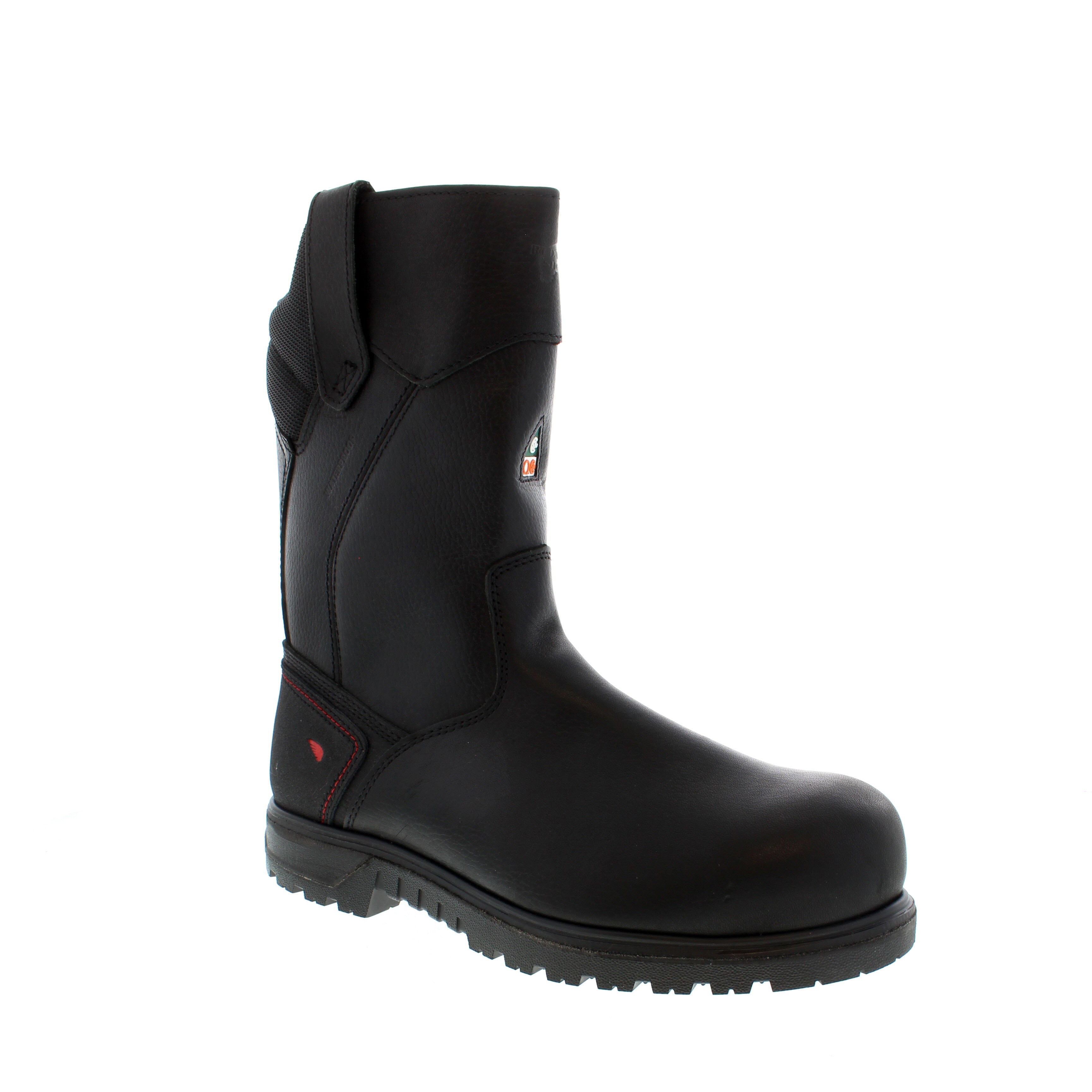 Black and outlet red work boots