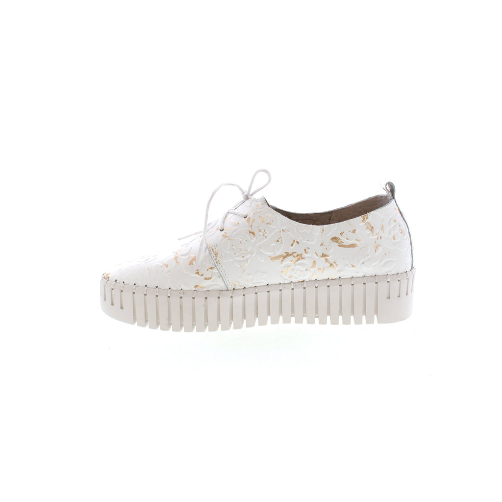 Django & Juliette Brenda White/Gold Sole City Shoes