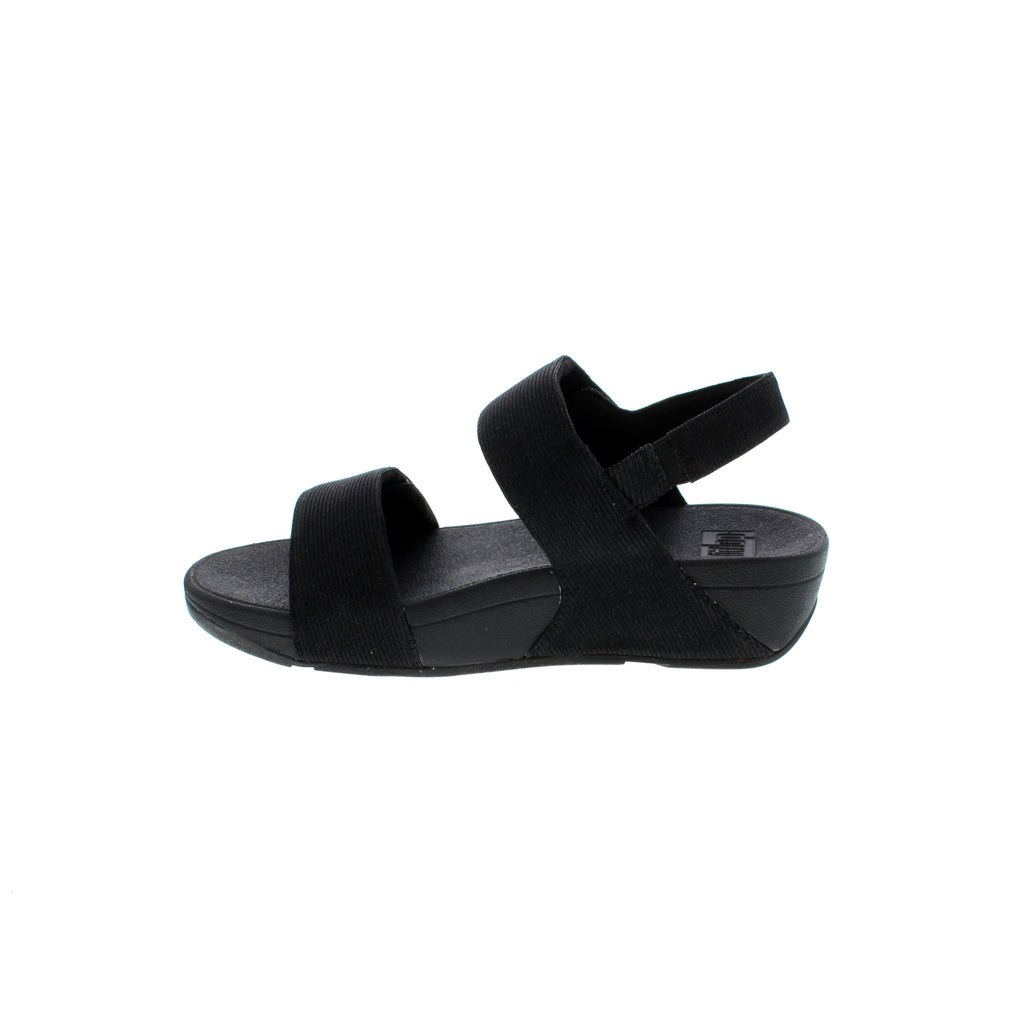 FitFlop Lulu Adjustable Shimmerlux Black Sole City Shoes