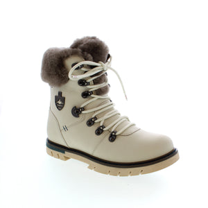 The Stratford from Royal Canadian is a luxurious, sleek boot with a premium leather upper with a Merino Wool lining. Crafted with memory foam insoles and a shearling fur collar, your feet will stay toasty warm while looking fashion-forward. 