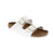 Step into Birkenstock's Arizona Patent Birko-Flor. A refined take on the classic slide sandal in white. A summer essential that combines foot support with understated sophistication.