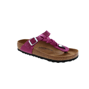 This contemporary, braided thong sandal from Birkenstock is an addictive classic. Featuring a cork footbed that contours to your feet in a refined, minimalist style, your feet are fully supported and fashionable all day long. 