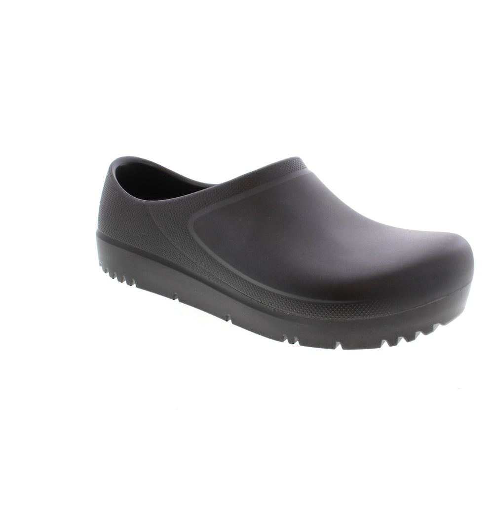 The Birkenstock Mens Profi Birki 2.0 in Black is expertly crafted for demanding kitchen environments. Featuring a fluid-resistant upper and a certified slip-resistant lugged outsole, it ensures reliable traction and safety on wet surfaces. The removable PU footbed provides tailored support and comfort throughout long shifts, helping you maintain focus and stability behind the scenes. This shoe combines practical design with professional-grade performance for those who prioritize safety and endurance at work