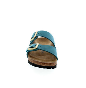 Discover the modern twist on the iconic Birkenstock design with the Birkenstock Arizona in Biscay. This next-generation style offers the same comfortable support as the original contoured footbed, featuring a single-strap look with expanded coverage and classic hardware. 