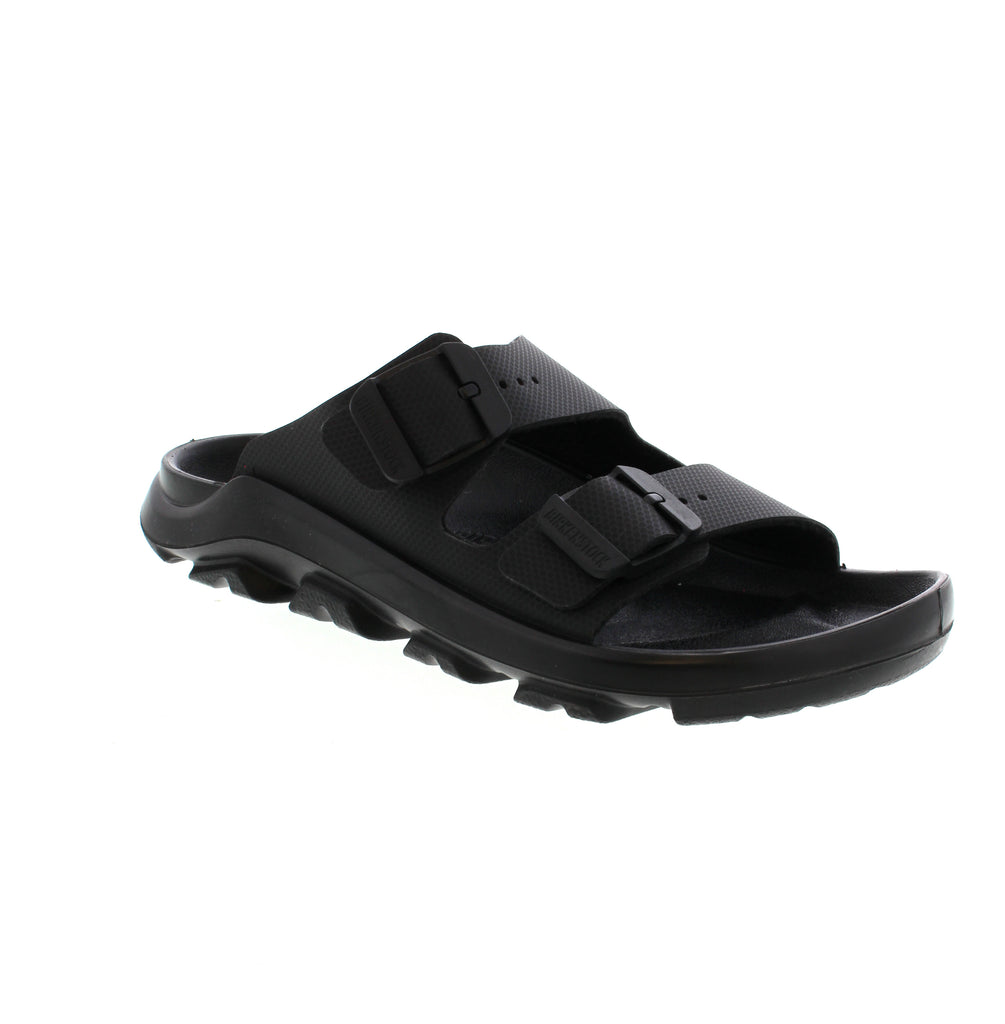 The Birkenstock Mogami Terra Slide is perfectly designed for any adventure. With a water-resistant footbed, durable sole, and two straps featuring a sleek and modern stealth buckle, this sandal is both functional and stylish. Made from skin-friendly and hard-wearing synthetic material, it's the perfect choice for any terrain.