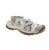 The Keen Whisper Lattice combines a fabric upper with elasticized straps for easy slip-on convenience. Its wide toe box and light arch support suit narrow-medium to medium-wide feet, while the shock-absorbent foam midsole and rocker bottom heel reduce fatigue. The odor-control footbed keeps feet fresh, and the non-marking rubber outsole works on any surface. Taupe multi colorway.