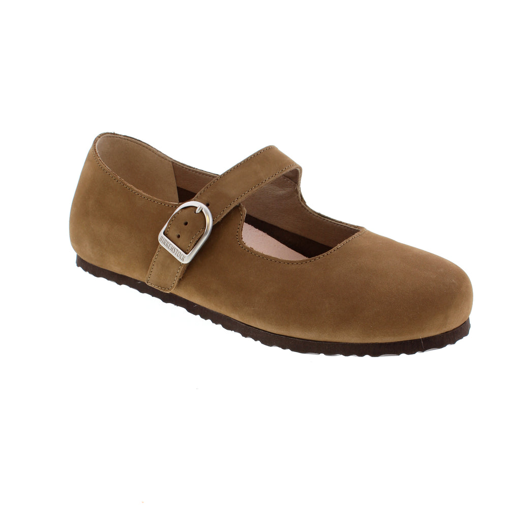 The Birkenstock Santa Clarita in Dark Tea combines timeless style with exceptional comfort. This Mary Jane features a soft suede upper, supportive cork midsole, and Birkenstock's signature orthopedic footbed for all-day wear. Designed with a buckle-adjustable fit, removable footbed, and EVA outsole, the Santa Clarita delivers reliable support whether you're at the office or enjoying casual outings. The deep heel cup and curved footbed provide stability and proper weight alignment, while metatarsal support k