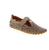 Volks Walkers 1157-STONE leather flat with breathable perforated upper. Equipped with removable leather insole, memory foam midsole, and easy velcro closure. Round toe silhouette with durable rubber outsole. Orthotic-friendly design ideal for casual spring and summer activities.