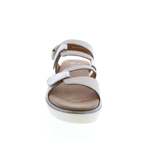The Ara Bayview sandal showcases a ruched strap, adjustable velcro strap, detachable foam footbed for added comfort, and a textured outsole for increased traction on all of your summer explorations.