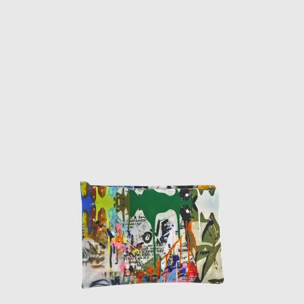 This reusable shopping bag is thin and foldable making it very convenient to slip into a pocket or purse! The multiple colored print is a great way to hold new items on your shopping adventures.