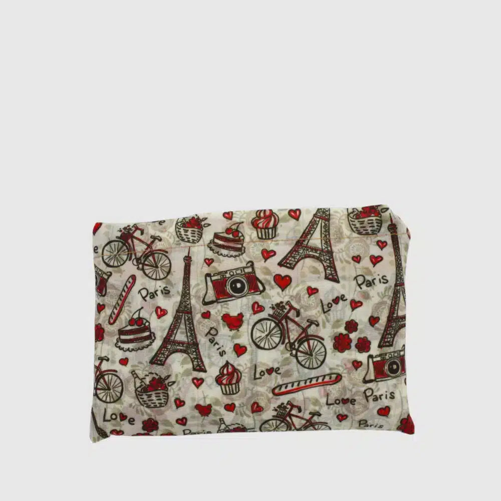 Mat Rectangle Shopping Bag - Red/Beige