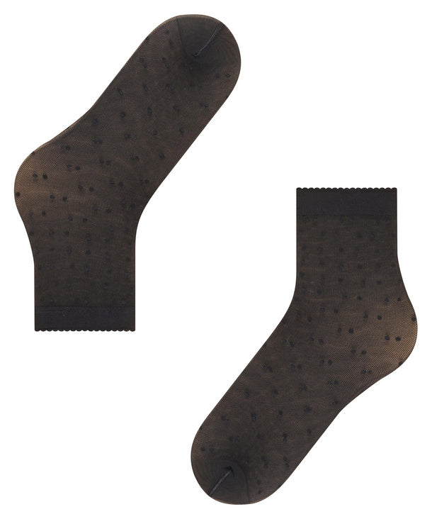 Update your wardrobe with the Falke Dot - White knee socks, featuring a modern polka dot design. Made with transparent fabric, these socks are perfect for any occasion and provide maximum comfort with their perfect fit.&nbsp;