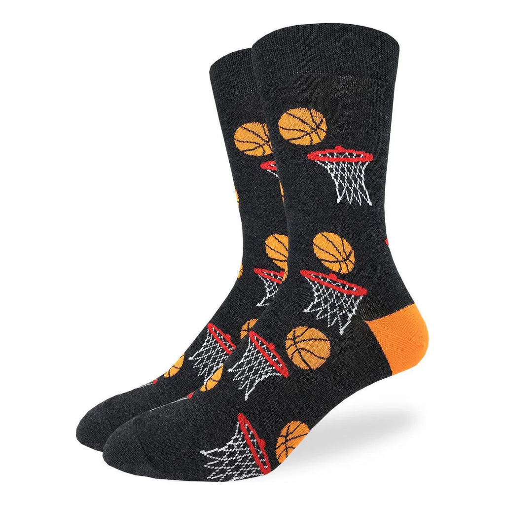 Crafted from a soft and durable blend of 85% cotton, 10% polyester, and 5% spandex, the Good Luck Sock - Basketball combines comfort with flexibility to move seamlessly with your feet. These socks are designed to provide all-day comfort whether you're active or relaxing. Featuring a playful basketball pattern, they bring a fun, sporty vibe to any outfit. Easy to maintain, simply machine wash cold at 30°C and avoid bleach or ironing to preserve their quality. 
