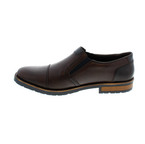 Rieker 14652-25 slip-on dress shoes provide all-day comfort with a soft leather upper, soft footbed, and elastic fore panels for easy on/off. This stylish slip-on is ideal for dressing-up or for a day at the office. 