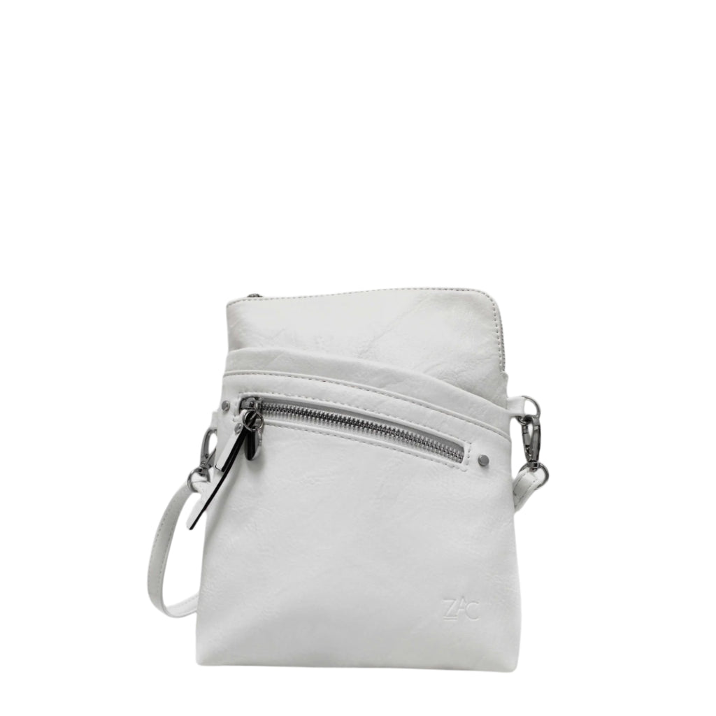 This ZAC CM29261 bag is a stylish and practical accessory. Crafted from vegan leather, it features a zippered main compartment with sections for cards, a secondary pocket to maximize organization, and a rear cell phone pocket for easy access. The thin adjustable and detachable shoulder strap lets you carry the bag as a shoulder bag or crossbody.