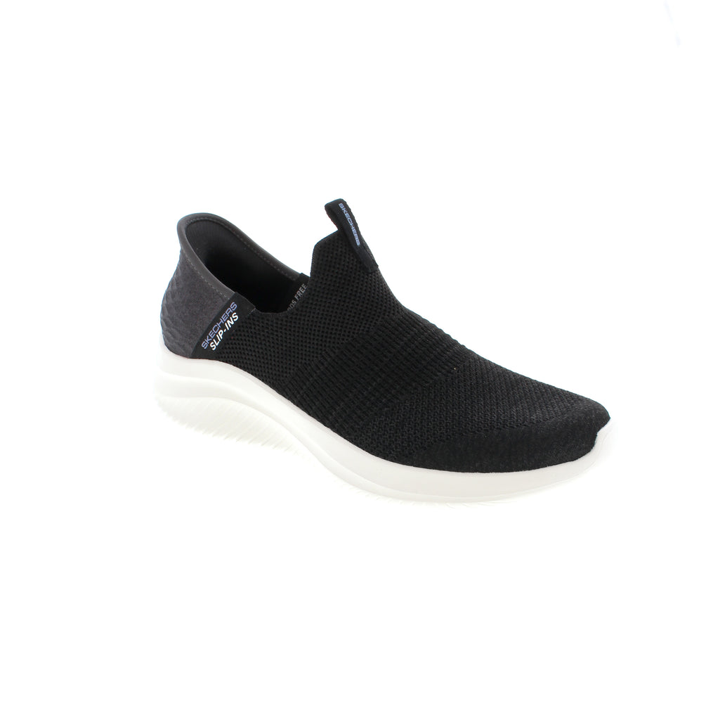 Experience unmatched comfort and ease with Skechers Slip Ins: Ultra Flex. These shoes feature a lightweight Stretch Fit® engineered knit upper with decorative laces for a sleek look. The Heel Pillow® provides added support, while the Air-Cooled Memory Foam® insole cushions every step, keeping your feet cool and comfortable all day. Perfect for those who want effortless style and all-day wearability.