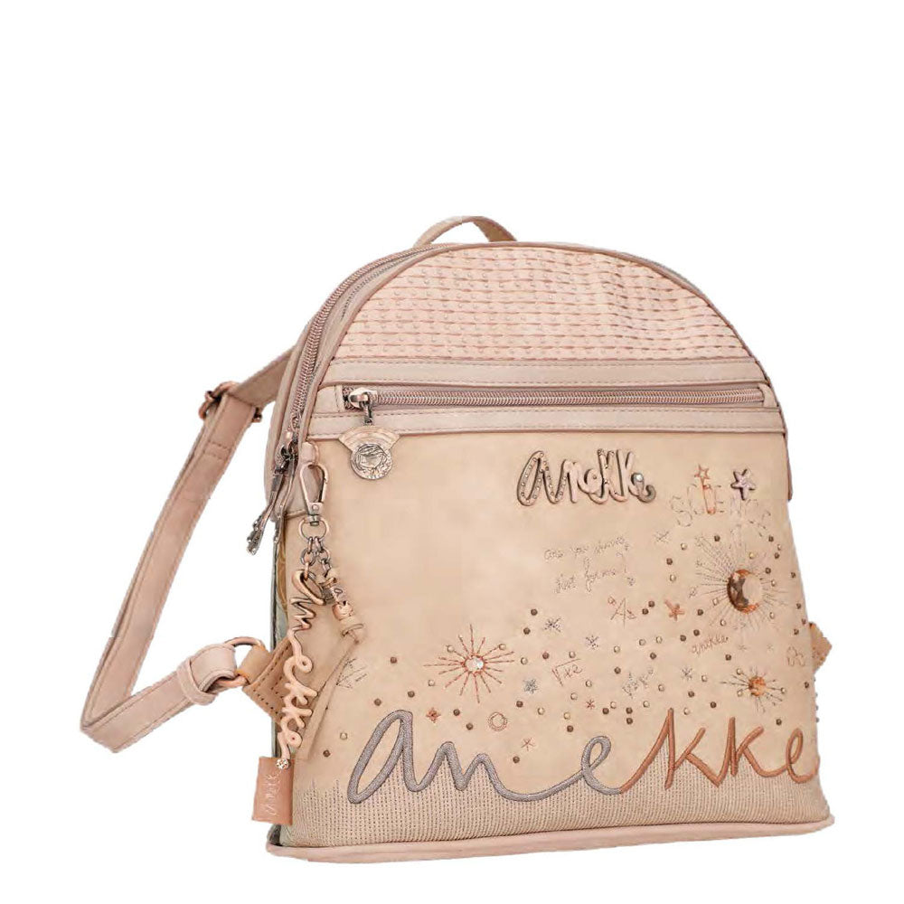 Experience the glamour and perseverance of old Hollywood with Anekke 38765-083. Inspired by Hedy Lamarr, inventor of wifi, this nude colour line features unique embroidery, rhinestones, and metallic details, creating pieces that are like works of art. The print on the sides and backs is inspired by the waves of wifi.