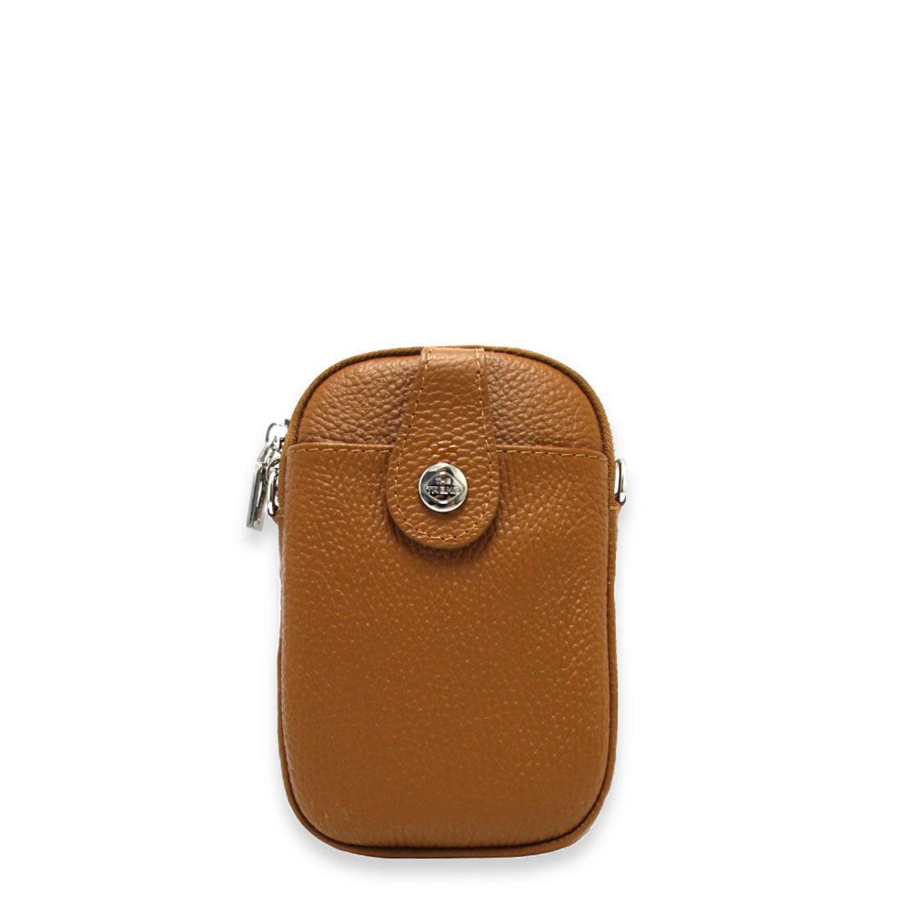 <p>Protect your cell phone while keeping it stylish with The Trend 135611 crossbody bag. Made of high-quality leather and lined with polyester, this bag has a secure zipper closure and can be used as a crossbody bag, making it perfect for everyday wear. Made in Italy, it's the perfect accessory for your wardrobe!