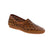 Volks Walkers 1554-BROWN-2 leather slip-on with perforated upper and elasticized design for easy on-and-off wear. Almond toe with subtle wedge heel under 1" and EVA/PU midsole. Removable leather insole and rubber outsole. Orthotic-friendly, true to size for narrow-medium feet. Ideal for casual summer outings.