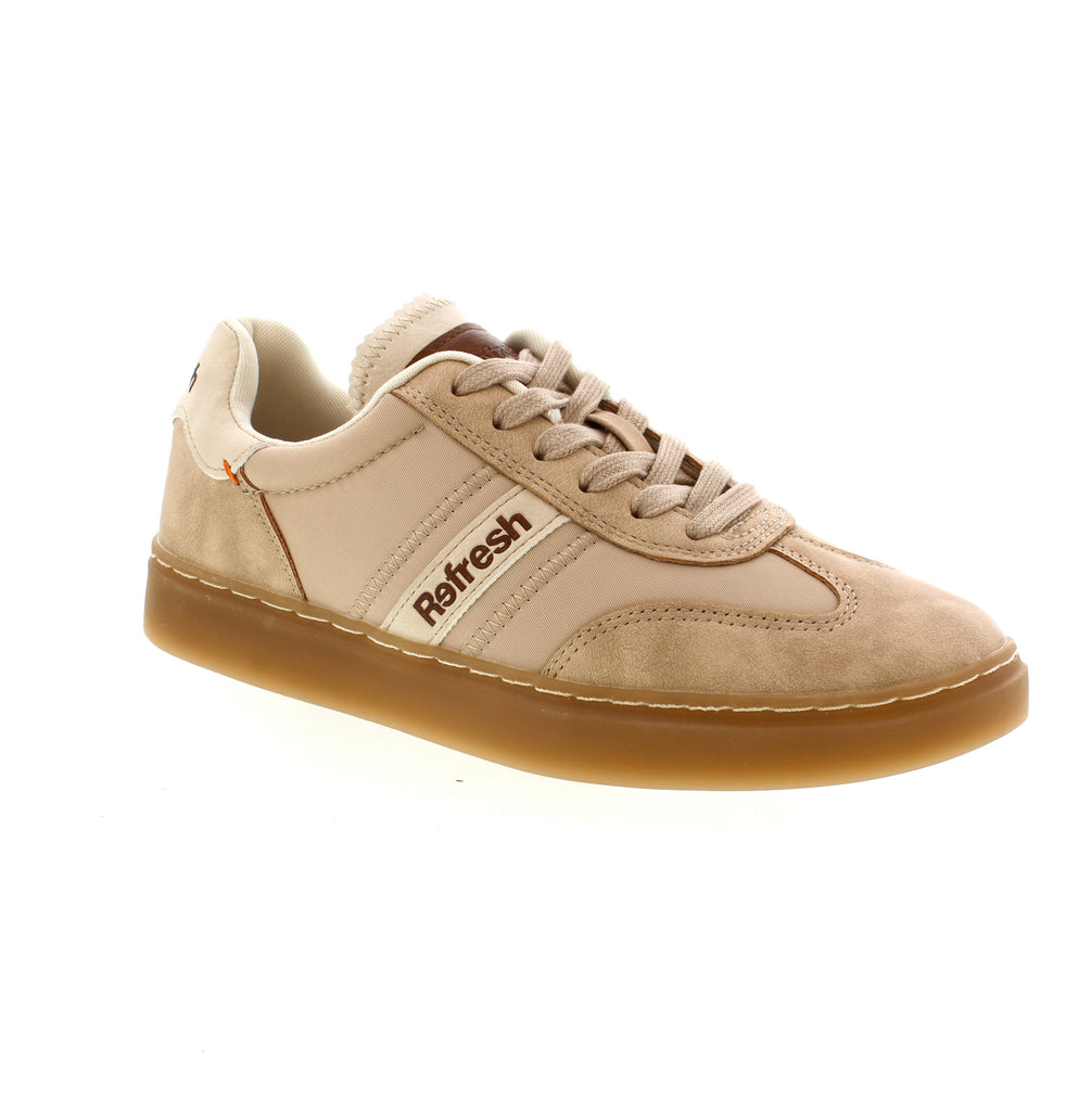 Expertly crafted with high-quality materials, the Refresh 172433 women's sneaker offers both comfort and style. The nylon and skin-like material provide a durable and luxurious feel, while the adjustable laces ensure a perfect fit. With a removable insole and non-slip rubber sole, this certified vegan shoe delivers performance and ethical fashion.