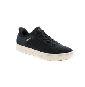 Stroll in cushioned comfort with Skechers Slip-Ins Arcade sneakers. APMA-approved, these Skechers Hands-Free Slip-ins® x Skechers Street™ Arch Fit® sneakers feature a removable Arch Fit® insole, stretch laces, and a lightweight midsole for all-day comfort. The canvas upper adds to the sleek design.