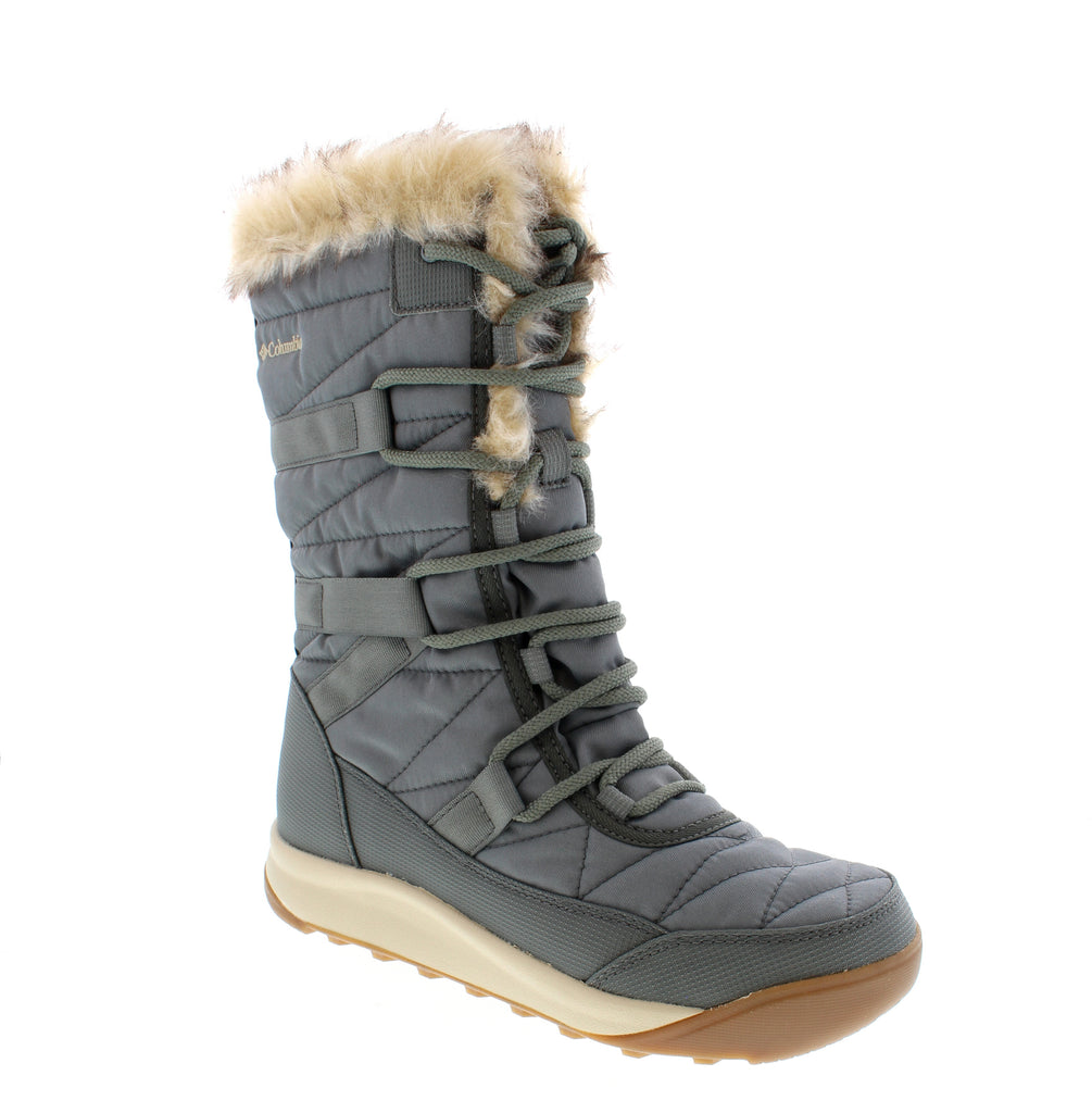 Stay warm and dry in the Columbia Minx IV Omni-Heat winter boot, engineered for cold-weather comfort. This insulated mid-calf boot combines waterproof protection with advanced heat-reflective technology to keep your feet cozy through harsh winters. Nylon upper with faux fur collar and lining provides luxurious warmth, while 200G insulation locks in heat. The waterproof construction shields against snow and slush, and the enhanced traction rubber outsole grips icy surfaces with confidence. Microfiber footbed