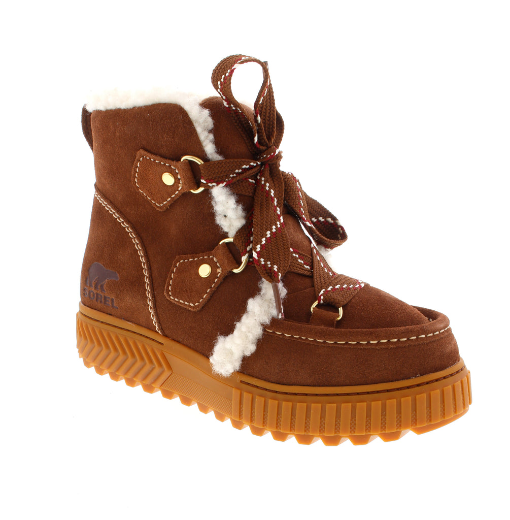 Conquer winter in style with the Sorel Ona Ave Alpine Plus WP. This waterproof alpine bootie combines rugged outdoor performance with everyday versatility, keeping your feet warm and dry through snow, slush, and cold-weather adventures. Engineered for harsh conditions, this boot features a suede upper with faux fur collar, waterproof protection, and 100G insulation to lock in warmth. The fleece lining wraps your foot in comfort, while the removable microfiber footbed and EVA midsole.
