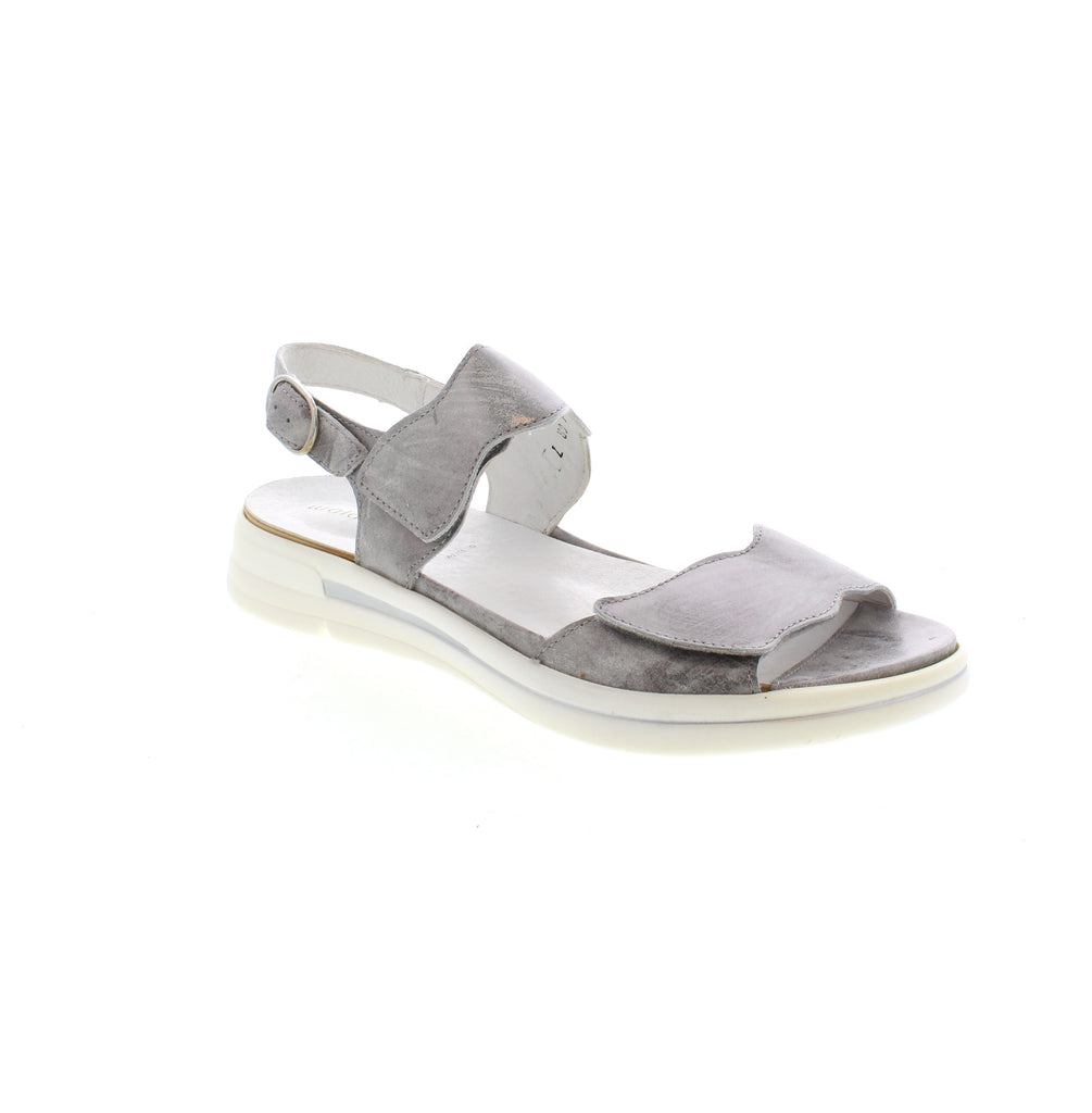 The Waldlaufer G-Sinna sandal is perfect for summer celebrations. Crafted with silver and tone leathers, its two velcro straps and buckle fastener ensure a customizable fit. Plus, its ultralight outsole provides all-day comfort.&nbsp;