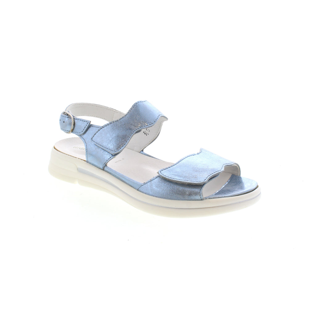 The Waldlaufer G-Sinna sandal is perfect for summer celebrations. Crafted with silver and tone leathers, its two velcro straps and buckle fastener ensure a customizable fit. Plus, its ultralight outsole provides all-day comfort.&nbsp;