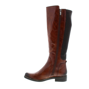 The Caprice 25523-41 knee-high boot provides a versatile style and fit. Crafted with leather and stretchy material, this boot offers easy-on, easy-off wear with comfortable full-foot and calf coverage.