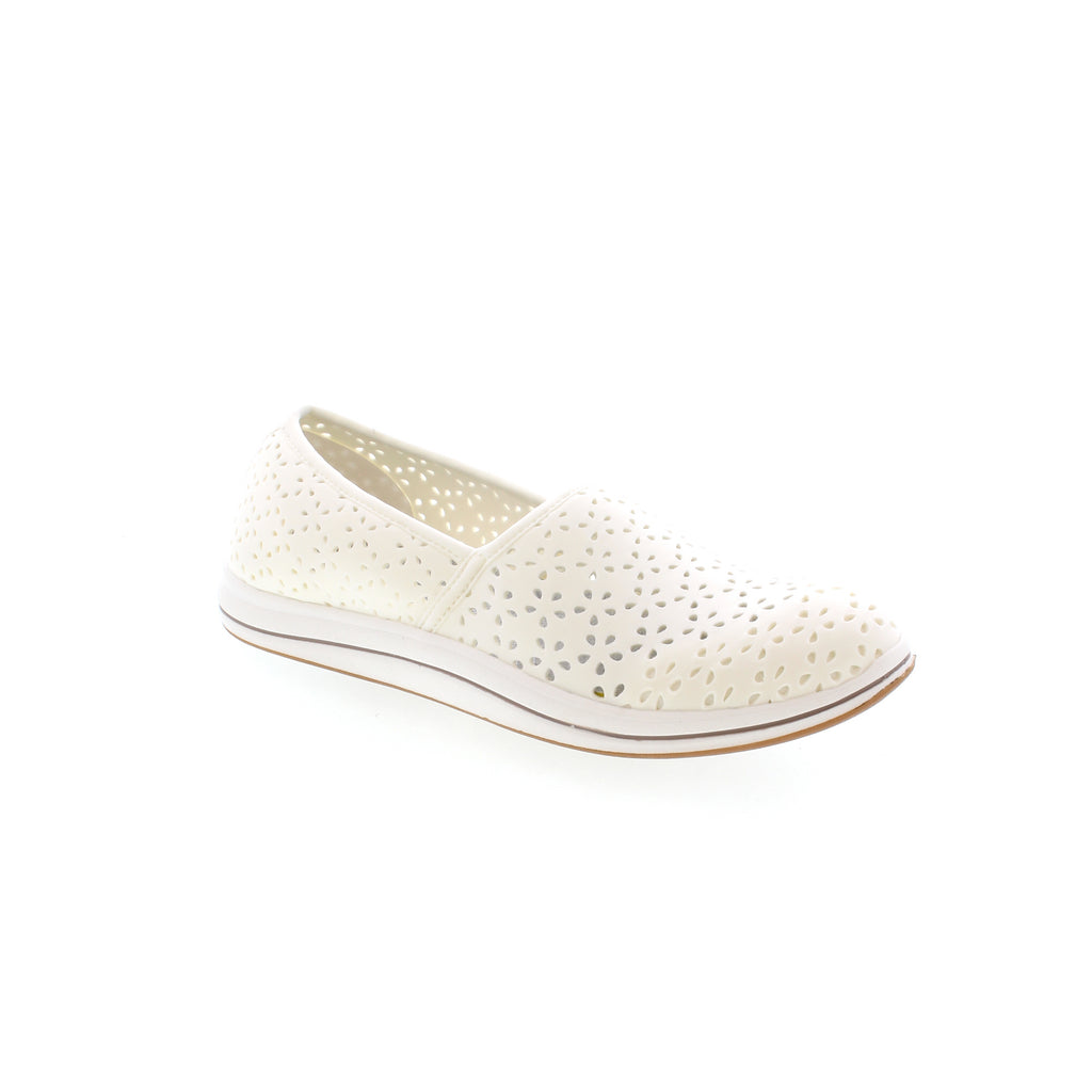 Clarks Breeze Emily is a stylish, perforated casual shoe that features a soft, taupe textile upper and Cushion Soft™ foam footbed for lasting comfort and shock absorption. The flexible EVA footbed provides an ultra-soft feel while the outsole grants a reliable grip. 