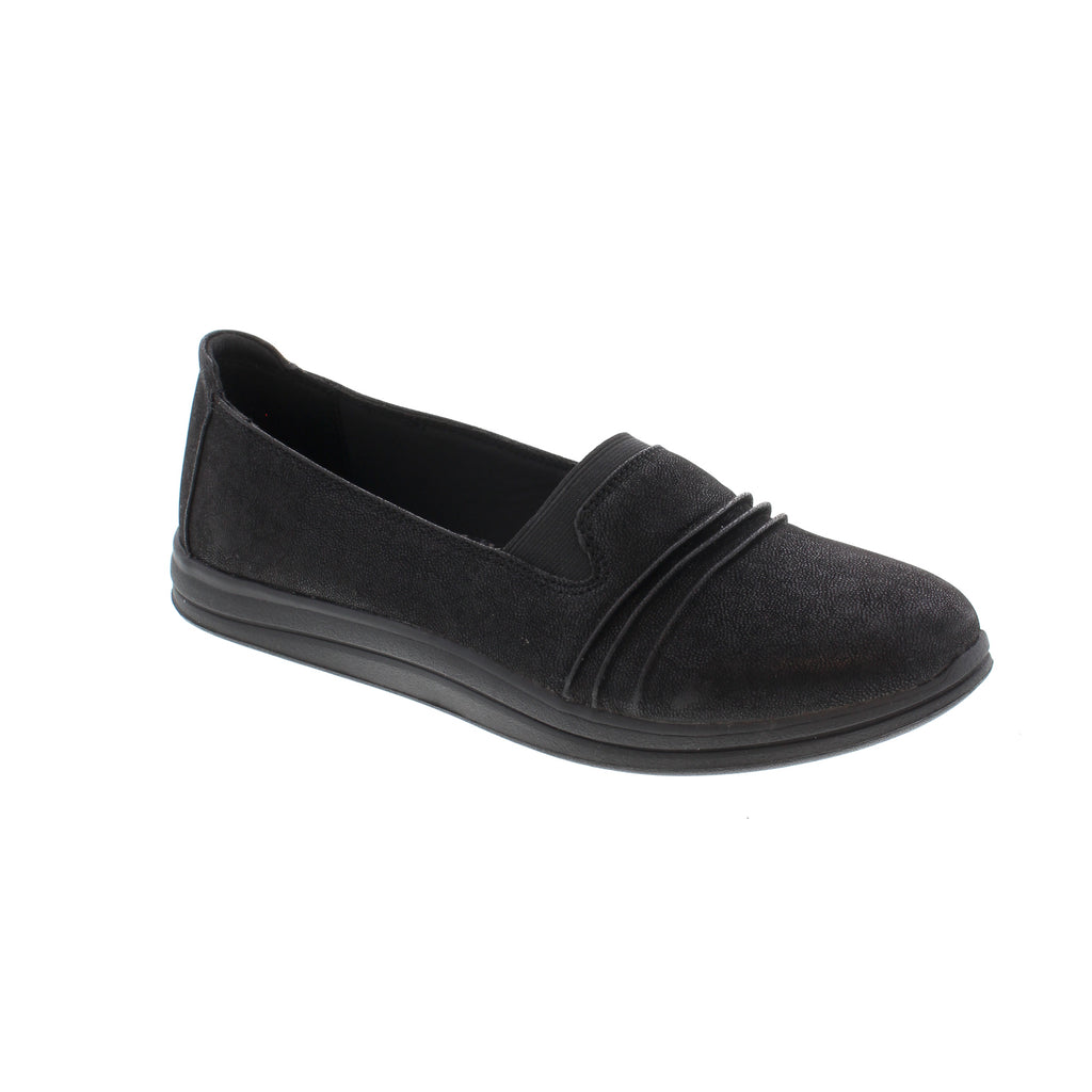 Elevate your everyday look with Clarks Breeze Sol slip-on shoes. Featuring a sleek profile, this shoe provides superior comfort with its crafted uppers and a hint of stretch for a perfect fit, Cushion Soft foam footbed, and super-grippy sole. Perfect for transitioning from work to weekend.