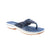 Expertly crafted with a soft textile upper and lined with smooth jersey, the Clarks Breeze Dalia Flip Flop offers luxurious comfort with every step. The molded foam footbed and flexible outsole provide a cushioned and lightweight experience, perfect for all-day wear. Step into effortless style and functionality.