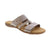 Clarks Elizabelle Ave combines effortless style with everyday comfort. This metallic taupe slide features a soft leather upper, cushioning foam midsole, and durable rubber outsole—perfect for casual summer days.