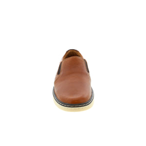 The Johnston & Murphy Big Kid Mcguffey is the ideal choice for your little one's busy lifestyle. Crafted from quality leather, this stylish slip-on provides enhanced flexibility and durability. Its cushioned insole offers superior comfort to keep up with their active day!