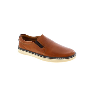 The Johnston & Murphy Big Kid Mcguffey is the ideal choice for your little one's busy lifestyle. Crafted from quality leather, this stylish slip-on provides enhanced flexibility and durability. Its cushioned insole offers superior comfort to keep up with their active day!
