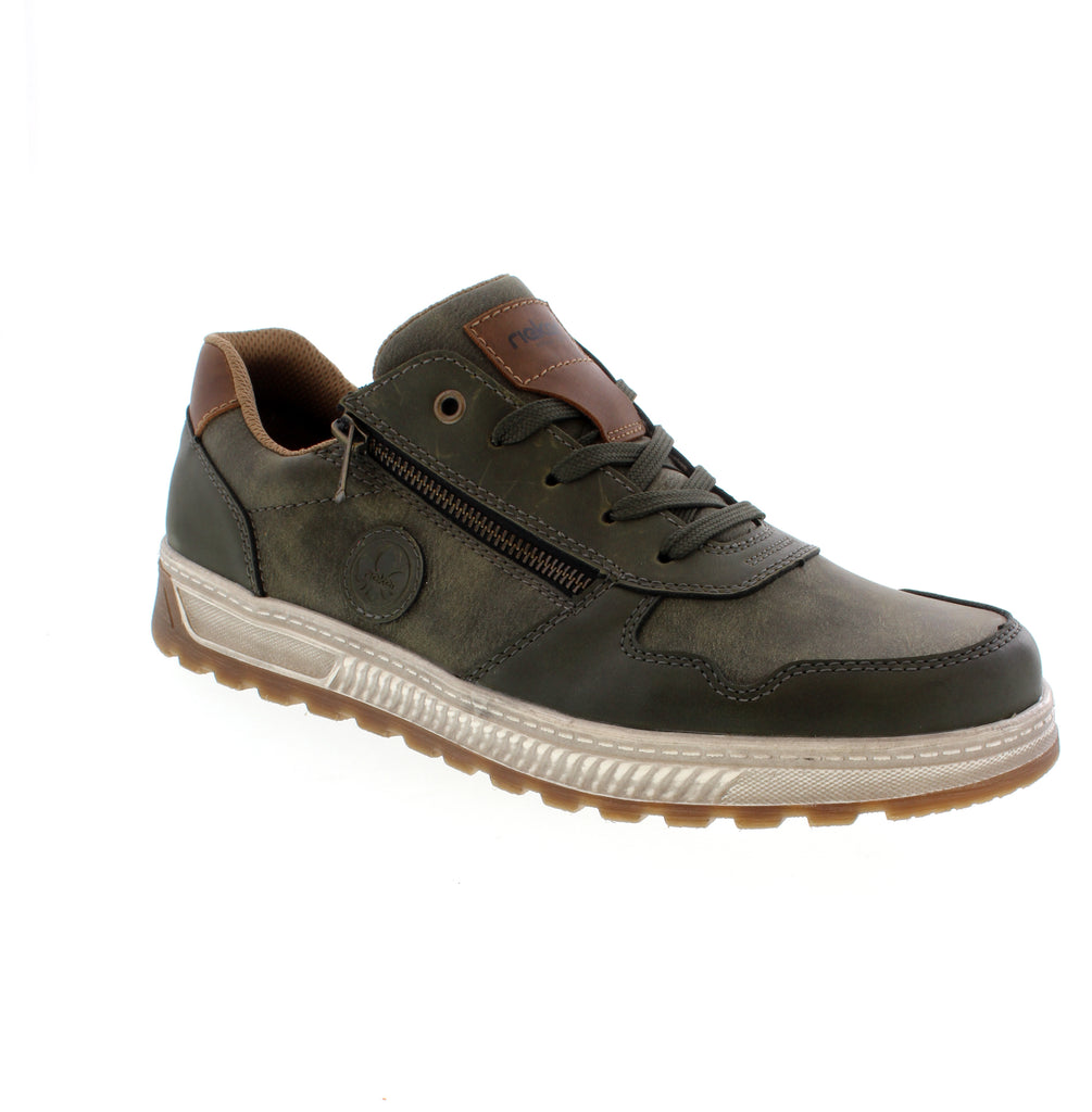 These 37029-52 Rieker lace-up shoes deliver comfort and versatility. The smart combination of lacing and side zipper provides secure support while making them effortless to slip on and off. Green tones add modern appeal to the design. The perfect everyday shoe!