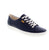 Effortless comfort meets timeless style with the ECCO Soft 7 Sneaker in navy. This versatile leather sneaker transitions seamlessly from casual outings to athleisure moments. Leather upper, lining, and footbed deliver durability and breathability. The removable insole accommodates custom orthotics, while the EVA midsole and TPU outsole provide responsive cushioning and reliable traction. Lace-up entry ensures a secure fit.