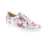 Simplify your style with ECCO Soft 7 Sneaker, featuring a floral pattern in white, pink and purple. The lace-up closure and leather upper provide a secure fit, while the man-made leather lining and removable insole ensure comfort. The EVA/PU outsole and midsole offer shock absorption, making them perfect for walking and casual wear.