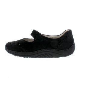 Indulge in maximum coziness and fashion with the Waldlaufer 502309 Mary Jane shoe. The velcro closure allows for effortless entry and exit, while the lightweight PU sole guarantees a delightful stroll. The charming stitching and perforated detailing bring a dash of charm. Take advantage of this ideal blend of comfort and style for your feet!