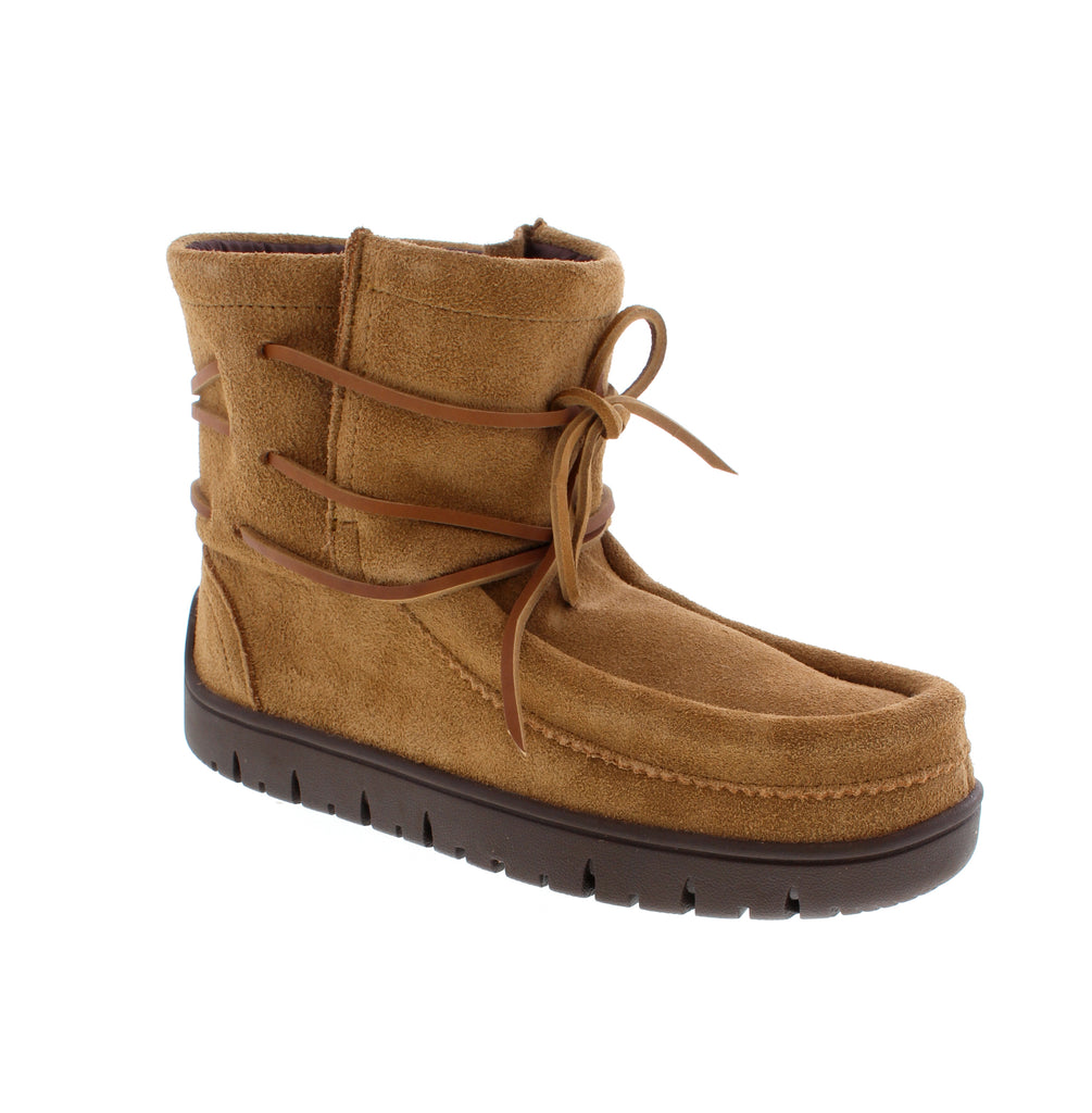 Winter's got nothing on the Manitobah Waterproof Ziibi Boot—the one you'll reach for all season. Built for -25 to -35°C with fleece and shearling linings, this mid-height suede mukluk is warm and functional. Its mukluk-inspired lacing adjusts to any leg, while the Two Rivers sole adds left and right footbeds for better traction, support, and all-day comfort.