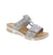 Meet your new favorite slip-on with the Remonte R3519-14 comfort that doesn't take itself too seriously. This navy flat features an elasticized upper and convenient velcro closure for grab-and-go ease, while the clean white sole keeps things fresh and versatile. The foam midsole absorbs shock with every step, and the removable microfiber insole adapts to your foot's unique needs.