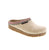 Experience unmatched comfort with the Haflinger Zigzag clog. Crafted from 100% pure wool felt, it offers breathability and durability, keeping your feet cozy and temperature-balanced indoors or outdoors. The anatomically contoured footbed supports your arches, while the felt-lined insole wicks moisture to maintain a fresh, healthy environment. Perfect for those seeking casual style without compromising on comfort.