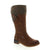 Rieker's 94692-24 tan mid-calf boot combines European craftsmanship with practical winter features. The waterproof man-made leather upper shields against moisture, while the fleece lining and foam midsole deliver warmth and cushioning through cold months. A round-toe silhouette suits casual wear, and the convenient side-zip closure ensures easy on-and-off. The microfiber footbed and rubber outsole provide comfort and traction for everyday wear.